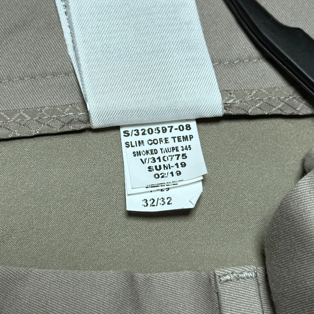 NEW Banana Republic Core Temp Chinos Mens 32x32 Slim Fit Smoked Taupe Tan Pants
